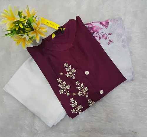 WINE CLR KURTI SETS KS064
